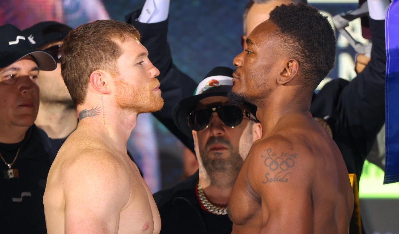 canelo mbilli staredown