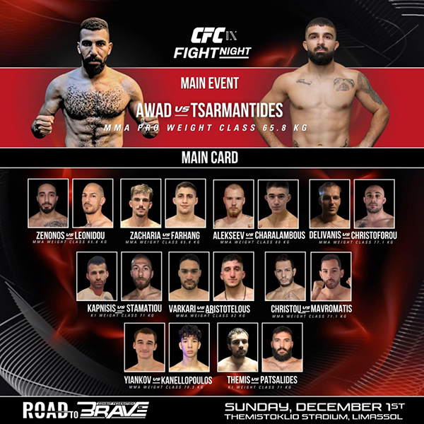 cfc 9 road to brave fight card 1