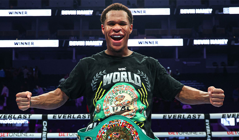 devin haney vacates belt