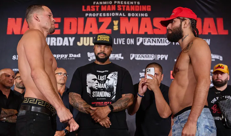 nate diaz jorge masvidal staredown