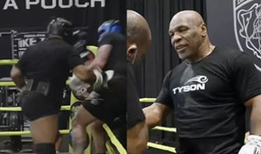 O Mike Tyson στα 58 έτη κατεβάζει sparring partner (vid)